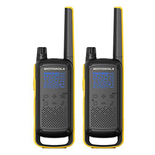 Motorola Solutions T475 익스트림 Two-Way 라디오 블랙 w/ Yellow 충전식 2 팩