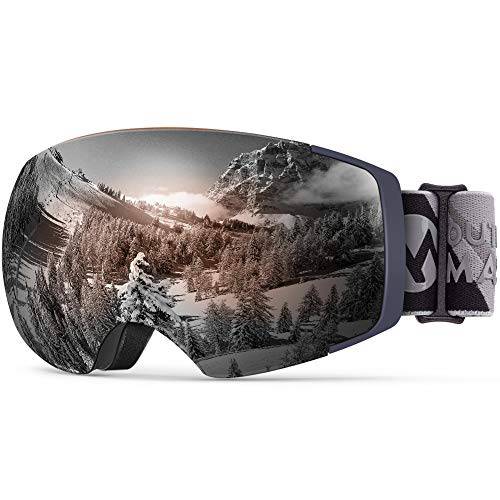 OutdoorMaster  스키&  스노보드 고글, Zealot 독특한 울트라 Anti-Fog, 하이 해상도 컬러 최적화 렌즈 100% UV 프로텍트 헬멧 호환가능한 스노우 고글 스키ing and 스노보드ing