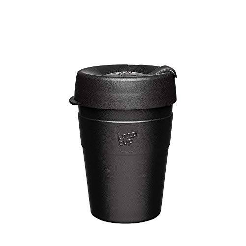 KeepCup  열, 리유저블,재사용 스테인레스 스틸 컵, 미디엄 12oz | 340mls, 블랙
