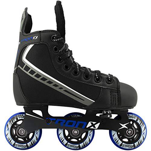 TronX Velocity Youth 조절가능 인라인 Hockey 스케이트, 블랙, 스몰 11-1