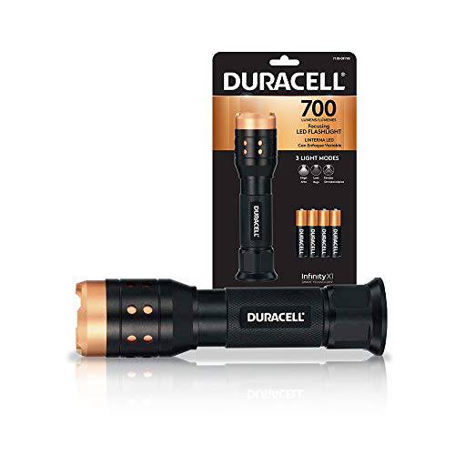 Duracell 700 루멘 알루미늄 포커싱 플래시라이트,조명 매일 사용 - Ultra-Light and 간편 to Carry 디자인 3 모드 and 3-AAA 배터리 포함. Great In-Door& Out-Door 사용