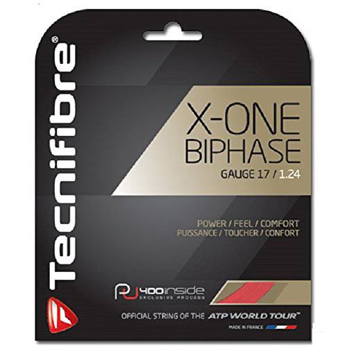 Tecnifibre X-One Biphase 17 (1.24mm) 테니스 스트링 레드