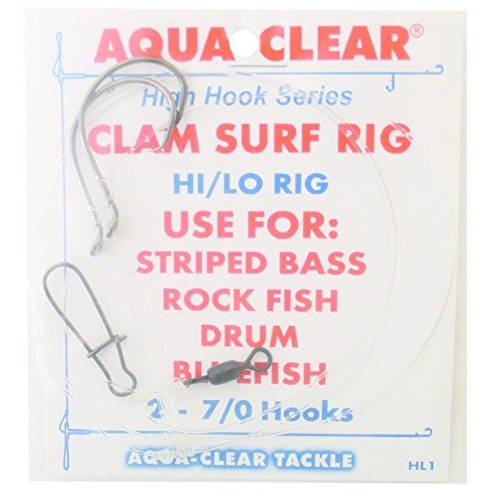 Aqua 클리어 ST-1H Clam Surf 하이/ 로우 리그, 니켈 and 클리어 마감