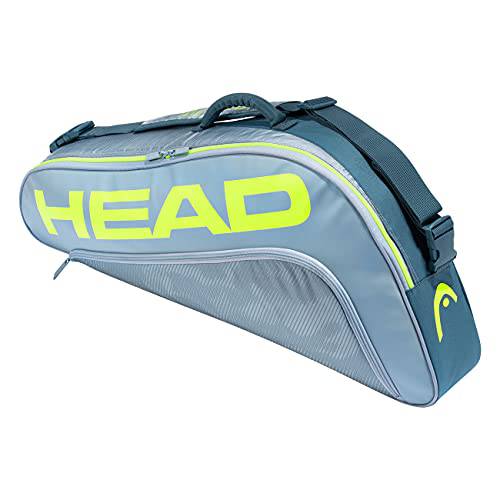 헤드 Tour 팀 익스트림 3R 프로 라켓 3 라켓 테니스 장비 더플 백, 그레이/ Yellow