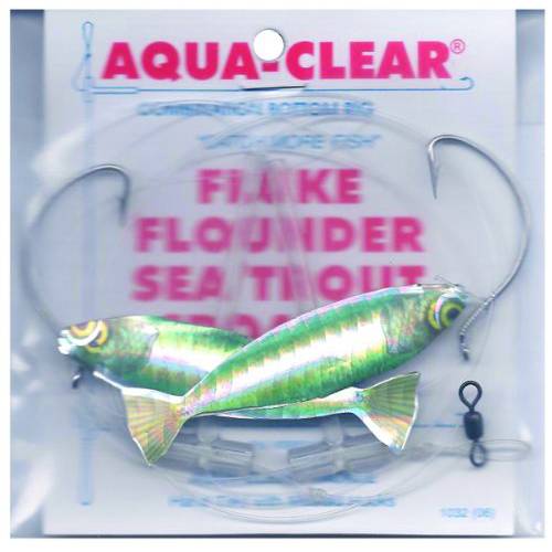 Aqua 클리어 FW-2AHG 하이/ 로우, Fluke/ Flounder/ 송어/ Croaker, 그린 Minnow