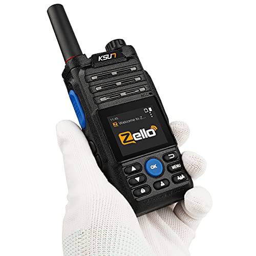 워키 토키 휴대폰 젤로 PTT 버튼 어플 휴대용 라디오 4G SIM 카드 100 마일 롱 레인지 스마트폰 무선 와이파이 Bluetooth-Function 생활무전기, 워키토키 GPS 안드로이드 KSUN ZL10