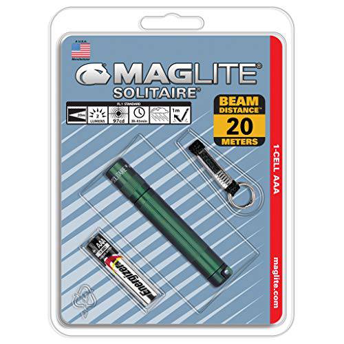 MagLite K3A396: Solitaire AAA 싱글 셀 플래시라이트,조명 다크 그린
