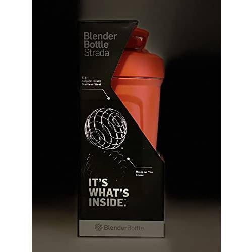블렌더보틀 Strada 24-ounce (710 ml 용량) - 절연 스테인레스 스틸 단백질,프로틴 쉐이커보틀 -레드 and 블루 콤보 ( 2 팩)- 더블 벽면 진공 단열 유지 워터 콜드 24 시간 BPA 프리