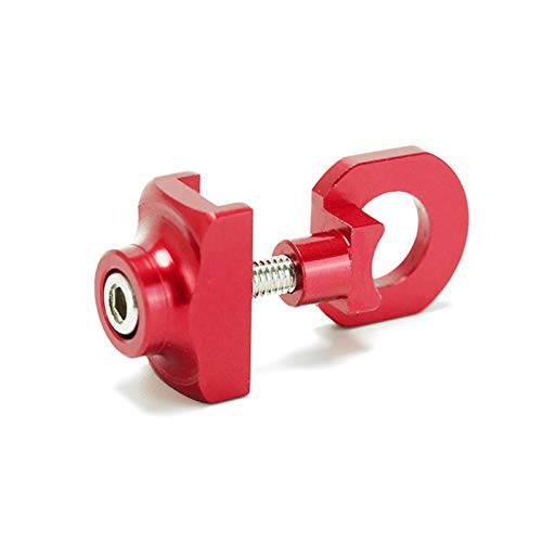 EKDJKK 알루미늄 합금 자전거 체인 텐션 조절기 Tensioners 고정장치 싱글 스피드 조절기 조절기 접이식 Bicycle(Red)
