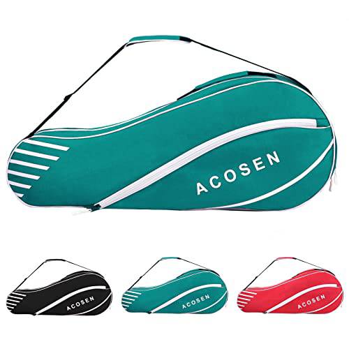 ACOSEN 3 라켓 테니스 백 - 경량 테니스 백S  남녀공용, 테니스 라켓 커버 백 보호 패드 프로페셔널 or 초보자 테니스 플레이어