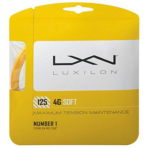 윌슨 스포츠 Goods LUXILON 4G 소프트 125 테니스 스트링, 골드, 16L-Gauge (WRZ997111)
