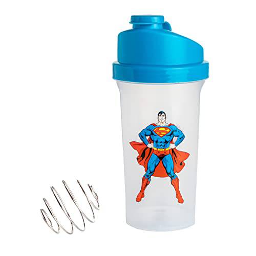 Paladone 슈퍼맨 단백질,프로틴 쉐이커보틀, 23 oz, 공식 라이센스 DC 코믹스 블렌더 컵