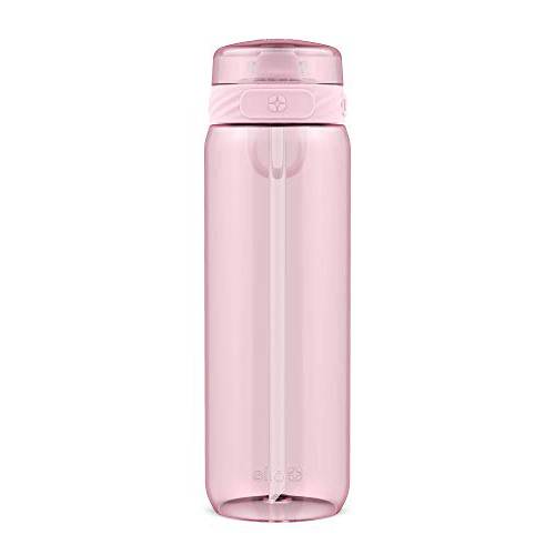 Ello 쿠퍼 BPA-Free 트리탄 플라스틱 물병, 워터보틀 실리콘 빨대, 28 oz (핑크 캐시미어천)