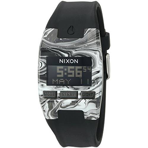 Nixon Men’s ’Comp S’ Plastic and Silicone Automatic Watch, Color:Black (Model: A3362193-00)