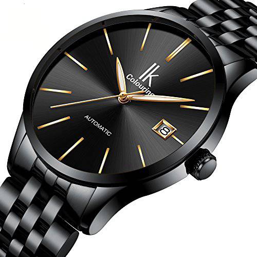 GLEIM Men Watches, Luxury Business Casual Steel Bracelet Automatic Mechanical Wrist Watch