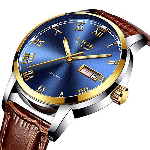 남자 시계 럭셔리 비즈니스 시계 로마 숫자 시계 가죽 시계 스포츠 레저 시계