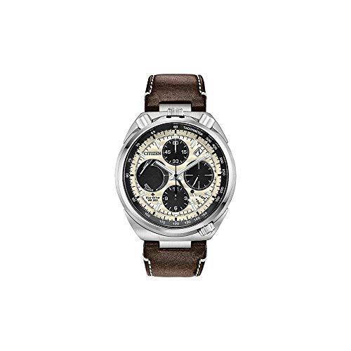 Men’s Citizen Promaster Tsuno Chronograph Racer Leather Watch AV0079-01A