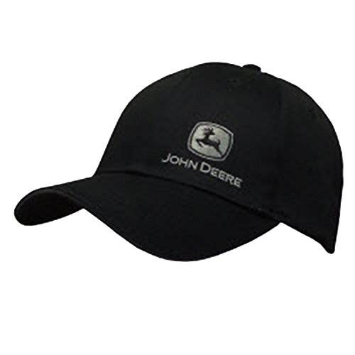 John Deere  블랙 실버 로고 스냅백 모자 - 13080428BK00