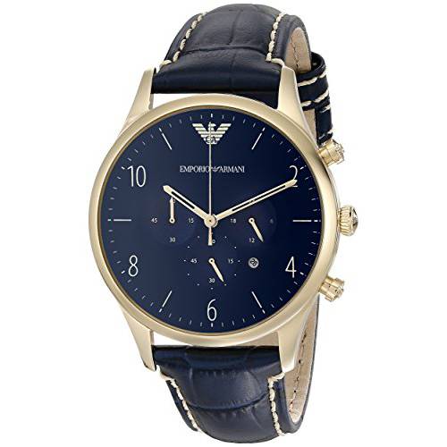 Emporio Armani Men’s AR1862 Sport Blue Leather Watch