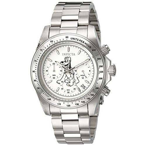 Invicta Men’s Disney Limited Edition Quartz Watch with Stainless-Steel Strap, Silver, 20 (Model: 24398