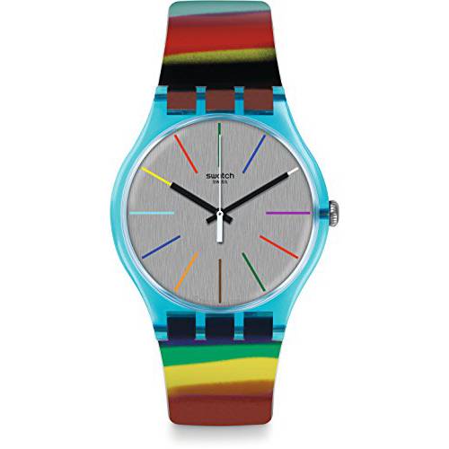 Swatch Women’s Originals SUOS106 Multicolor Silicone Quartz Fashion Watch