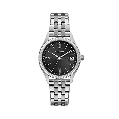 Caravelle Designed by Bulova Women’s 쿼츠시계 Stainless-Steel 스트랩, 실버, 16 (모델: 43M115)