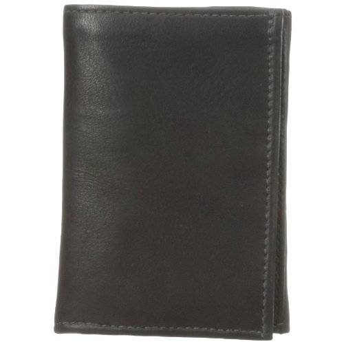 Piel Leather  라지 Tri-Fold 지갑, 블랙, 원 사이즈