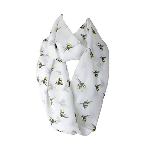 Etwoa ’S Bees 패턴 Infinity 원 스카프