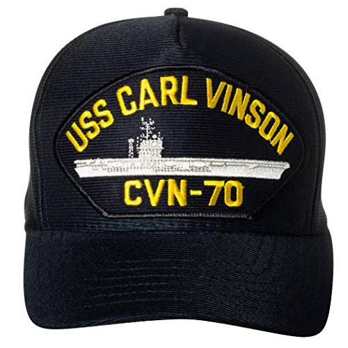 미국 네이비 USS 칼 Vinson CVN-70 Supercarrier Ship 엠블렘, 앰블럼 패치 모자 네이비 블루 야구모자
