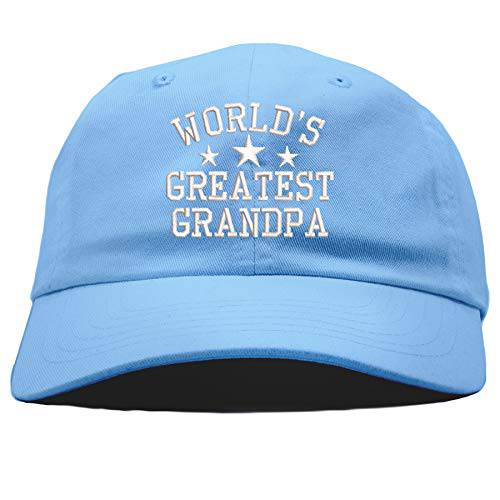 TOP LEVEL APPAREL World’s 가장위대한 할아버지 자수 로우 프로파일 소프트 코튼 야구모자
