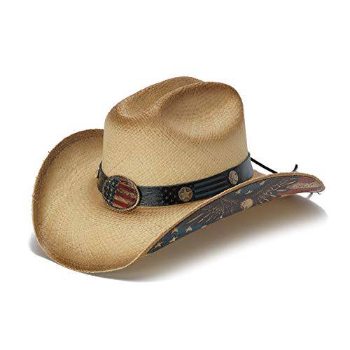 Stampede Hats Men’s and Woman’s 아메리칸 Citizen 빈티지 USA 깃발 Western 모자