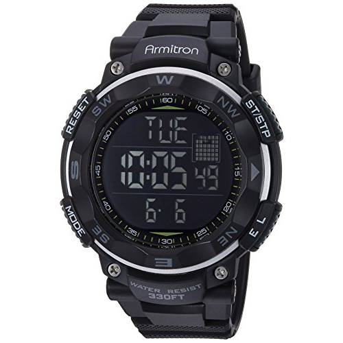 Armitron Sport Men’s 40 8254 디지털 스톱워치 레진 스트랩 워치