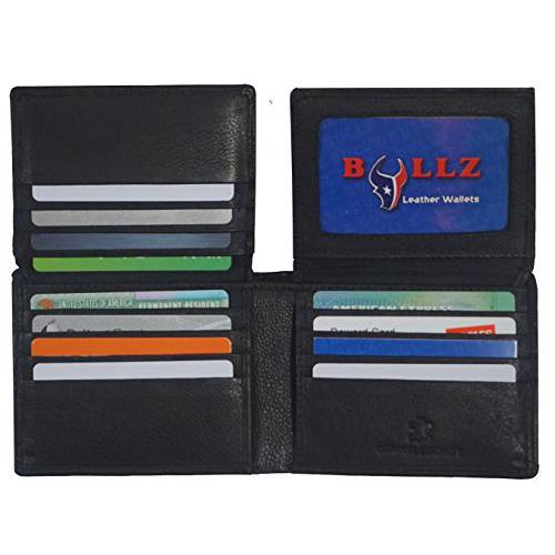 Bullz RFID 신호 차단 도용 프로텍트 가죽 라지 두꺼운 세큐리티 남성용 지갑