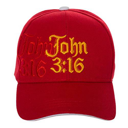 존 3:16 모자 종교적인 성경 Christian 선물 - 100% 코튼 자수 캡