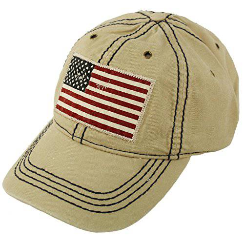 유니섹스 Washed 코튼 빈티지 USA 깃발 로우 프로파일 섬머 야구모자 모자