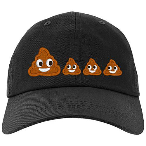 자수 Poop 패밀리 Emoji 캡, 조절가능 야구 모자