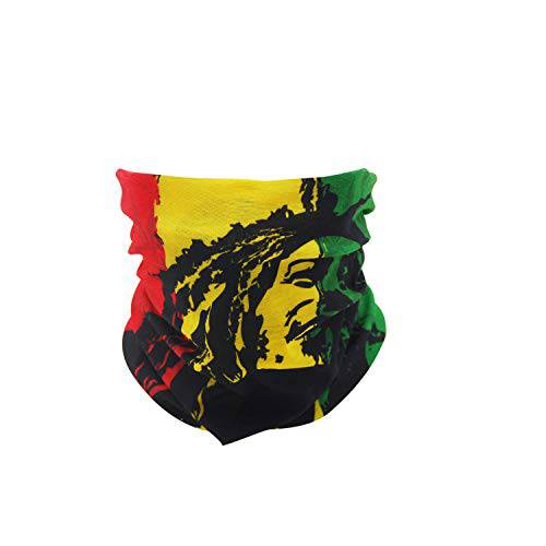 BlueSkyDeer Bob Marley Reggae 다용도, 다목적 페이스 마스크 헤드밴드 스카프