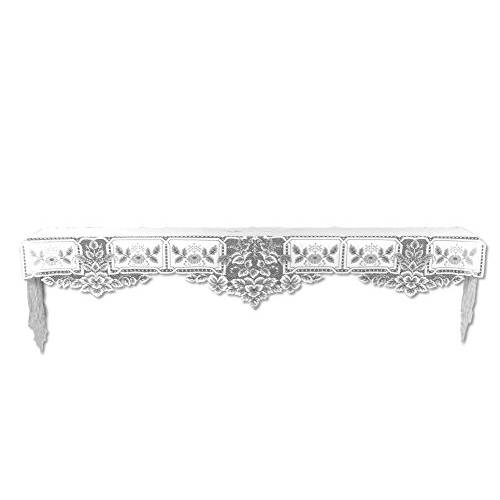 Heritage Lace Heirloom 20-Inch by 91-Inch 맨틀 스카프, 화이트