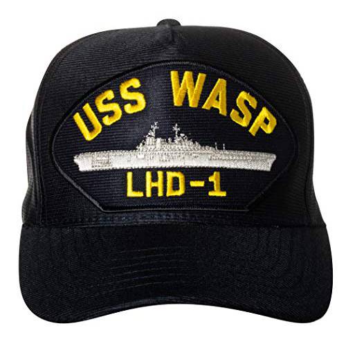 미국 네이비 USS Wasp LHD-1 항공기 케리어 Ship 엠블렘, 앰블럼 패치 모자 네이비 블루 야구모자