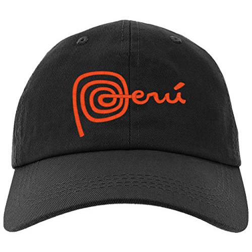 자수 Peru National 로고 캡, 조절가능 야구 모자