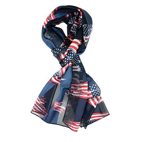 USA 깃발 스카프, Patriotic, 레드, 화이트 and 블루 아메리칸 깃발 스카프