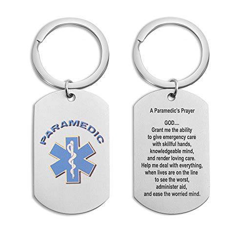KUIYAI Paramedic’s 기도 키체인,키링,열쇠고리 목걸이 EMT 선물 Paramedic 선물 응급시 Medical 기술자 선물 Christian 종교적인 쥬얼리