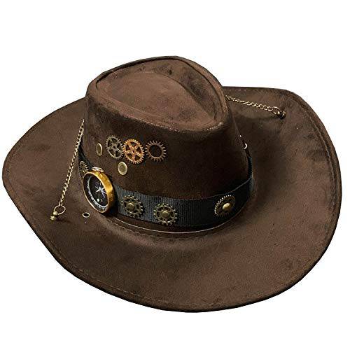 스팀펑크 코스프레 기어 카우보이 모자 여성용 남성용 Western Jazz 모자