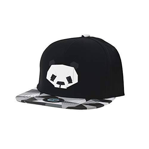 WITHMOONS  스냅백 모자 Panda Bear 용지,종이 폴드 패치 기하학 패턴 플랫 Brim 코튼 야구모자 TR2935