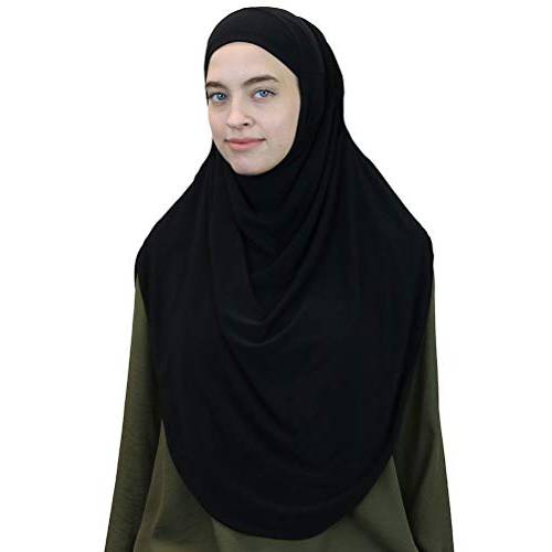 Modefa  터키어 이슬람 실용적인 간편 심플 인스턴트 Ready 롱 원 피스 Amira Hijab 스카프