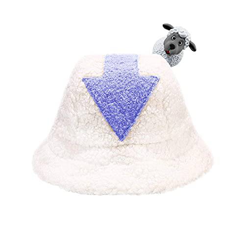 wunderlin 풍성한 버킷 모자 코스프레 할로윈 성인 (유니섹스) 겨울 봉제 브라운 컬러 Arrowhead 어부 모자 | 원 사이즈