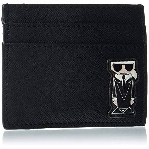 Karl Lagerfeld 파리 Women’s 카드 케이스 지갑, 블랙/ 블랙 Mult, 원 사이즈