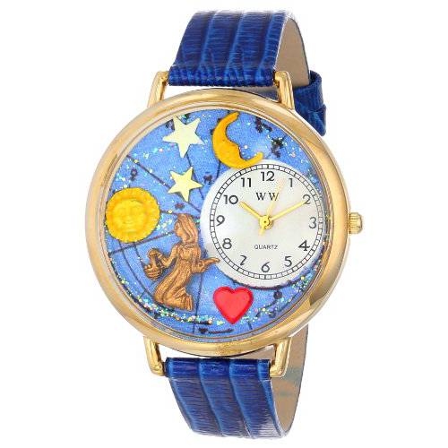 Whimsical 시계 유니섹스 G1810002 Virgo 로얄 블루 가죽 워치