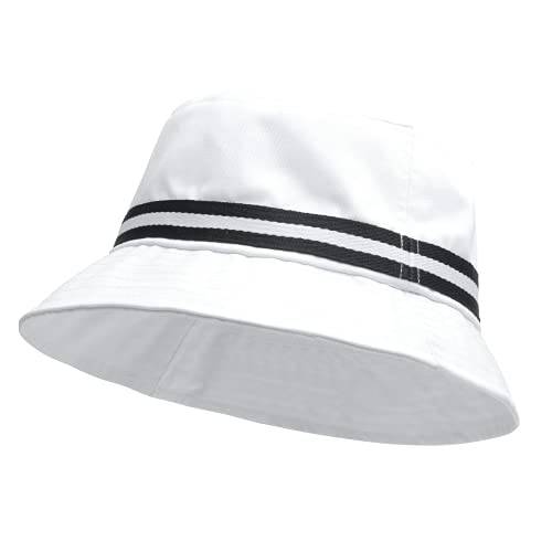 유니섹스 화이트 블루 버킷 모자 여행용 골프 등산 어부 골프 비치 썬 모자