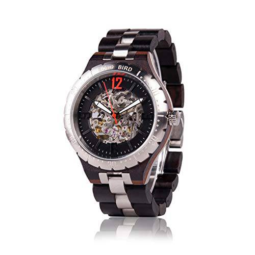남성용 나무 기계식 시계 남성용 라지 사이즈 방수 시계 탑 브랜드 럭셔리 Timepieces ( 흑단, 블랙 우드)
